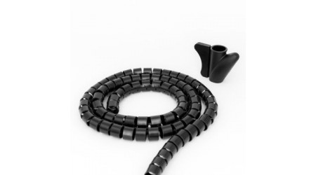 ORGANIZADOR DE CABLES MEDIARANGE  0,20 x 2,5 MT NEGRO CON GUIA