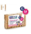 PINZAS DE MADERA 72X10 MM. 24 UDS. CRISCOLOR