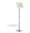 EXPOSITOR DE PIE - ATRIL A4 ALTURA AJUSTABLE CON MARCO DE ALUMINIO DURABLE