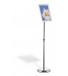 EXPOSITOR DE PIE - ATRIL A4 ALTURA AJUSTABLE CON MARCO DE ALUMINIO DURABLE