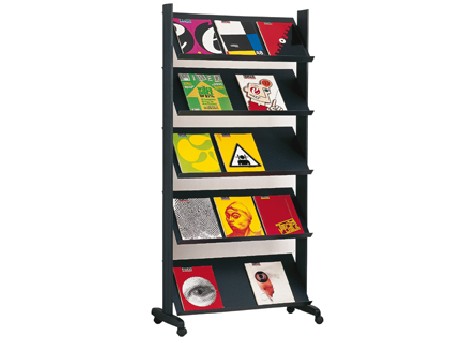 EXPOSITOR FAST-PAPERFLOW MOVIL NEGRO 5 REPISAS  167,5 X 85,5 X 3