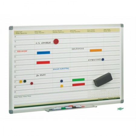 PIZARRA PLANIFICACION SEMANAL 60 x 90 CM METALICA - PLANNING