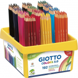 LAPICES COLORES GIOTTO COLORS 3.0 SCHOOLPACK 192 COLORES LARGOS SURTIDO 12 COLORES