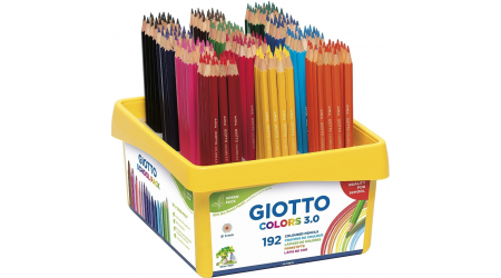 LAPICES COLORES GIOTTO COLORS 3.0 SCHOOLPACK 192 COLORES LARGOS SURTIDO 12 COLORES