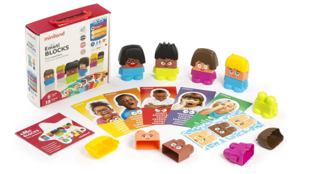JUEGO DE BLOQUES CON PIEZAS INTERCAMBIABLES PARA TRABAJAR LAS EMOCIONES EMOTI BLOCKS- MINILAND