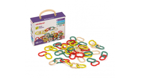 SET DE FIGURAS ENCAJABLES CHAINS 48 PIEZAS - MINILAND