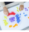 SET DE GEMAS TRASLUCIDAS PARA CONTAR 5 COLORES 150 PCS