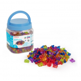 SET DE GEMAS TRASLUCIDAS PARA CONTAR 5 COLORES 150 PCS