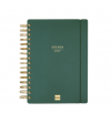 AGENDA 2027 ESPIRAL FINOCAM HAIKU E10 15,5 x 21,5 CM DIA PAGINA VERDE TAPA PP C/GOMA