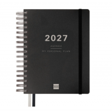 AGENDA 2025 ESPIRAL FINOCAM PROFESIONAL TEMPUS 1/4 DIA PAGINA TAPA DURA PP. CIERRE C/GOMA NEGRA