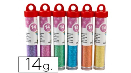 PURPURINA LP FANTASIA COLORES METALICOS PASTELES BOTE DE 14 GR