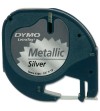 CINTA DYMO LETRATAG METAL 12MM X 4M PLATA 91208