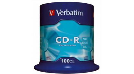 CD-R 700MB/80MIN PACK 100 VERBATIM - CANON LPI 8€ INCLUIDO