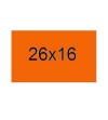 ETIQUETAS 2 LINEAS 26x16 MM RECTANGULAR NARANJA 1000 ETIQUETAS O