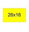 ETIQUETAS 2 LINEAS 26x16 MM RECTANGULAR AMARILLO 1000 ETIQUETAS 