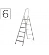 ESCALERA Q-CONNECT DE ALUMINIO 6 PELDAÑOS 1203x510x1895 MM