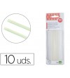 BARRAS TERMOFUSIBLE/SILICONA 100 MM BLISTER DE 10 UNIDADES