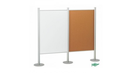 SEPARADOR TAPIZADOS GRIS, 100x150 CM. POSTES NO INCLUIDOS