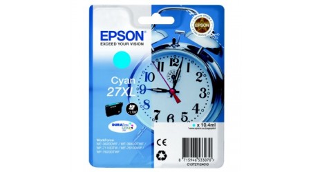 CARTUCHO EPSON CIAN C13T27124010 Nº 27XL PARA WORKFORCE WF-3600 SERIES/3