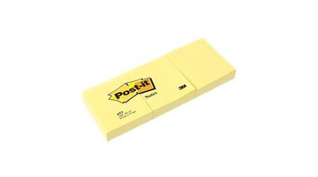 NOTAS ADHESIVAS POST-IT 653  38x51MM AMARILLO 100 HOJAS