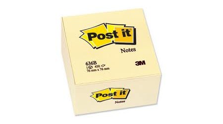 CUBO NOTAS POST-IT 450H. AMARILLO 76X76