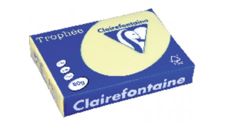 PAPEL A3 COLOR 500 HOJAS AMARILLO CANARIO 80 GR. CLAIREFONTAINE 