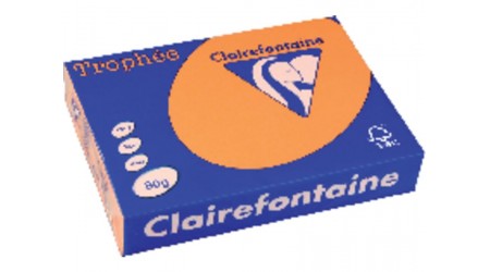 PAPEL A4 COLOR 500 HOJAS CLEMENTINA (NARANJA) 80 GR. CLAIREFONTAINE