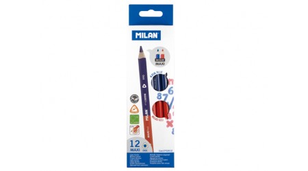 LAPIZ BICOLOR AZUL/ROJO GRUESO MILAN MAXI UNIDAD