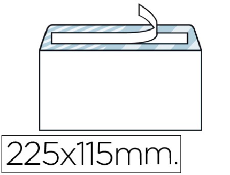 SOBRE AMERICANO 115X225 TIRA DE SILICONA OPEN  SIN VENTANA