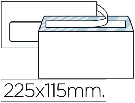 SOBRE AMERICANO 115X225 VENTANA IZQUIERDA TIRA SILICONA