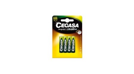 PILAS CEGASA SUPER ALCALINAS AAA LR03  4 UNIDADES
