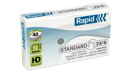 GRAPAS 23/8 RAPID GALVANIZADA CAJA DE 1000 UNIDADES