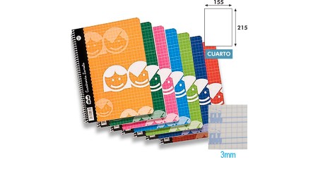 CUADERNO ESPIRAL CUADROVIA LAMELA 1/4 40H CUADRICULA 2,5x2,5 MM