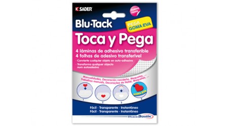 PEGAMENTO MASILLA ESPECIAL GOMA EVA BLU-TACK 4 LAMINAS