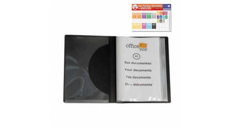 CARPETA PORTAFUNDAS A5 PERSONALIZABLE  20 FUNDAS OFFICE BOX