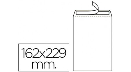 SOBRE BOLSA 162x229 MM AUTODEX BLANCO