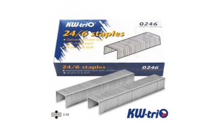 GRAPAS 24/6 KW-TRIO GALVANIZADAS CAJA DE 1000 UNIDADES