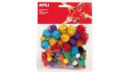 POM POM APLI BRILLANTE 78 UNIDADES SURTIDAS