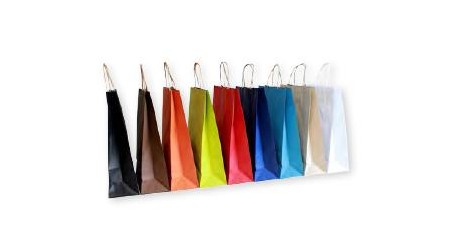 BOLSA PAPEL ASA RETORCIDA 125 GR. 31 x 11 x 42 CM. AZUL OSCURO 2