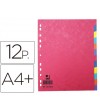 SEPARADOR A4 MULTITALADRO 12 PESTAÑAS CARTON Q-CONNECT