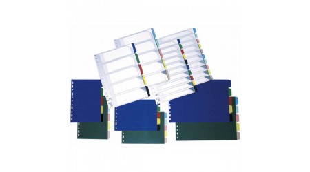 SEPARADOR 1/4 APAISADO 5 PESTAÑAS PVC OPACO GRAFOPLAS