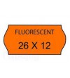 ETIQUETAS 1 LINEA 26x12 MM NARANJA 1500 ETIQUETAS ONDULADAS PERM