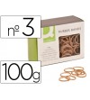 GOMAS ELASTICAS 100 GRAMOS  3 CM. 2 MM. Q-CONNECT
