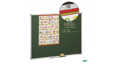 PIZARRA VERDE ESTRATIFICADA MARCO ALUMINIO 122 x 360 CM.