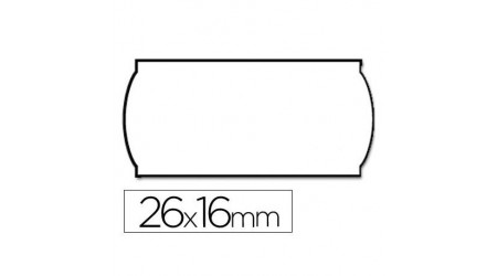 ETIQUETAS 2 LINEAS 26x16 MM ONDULADA BLANCA 1000 ETIQUETAS OPEN/