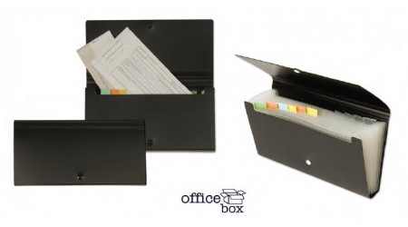 CARPETA CLASIFICADORA PP RECIBOS 12 DEPARTAMENTOS BROCHE NEGRO