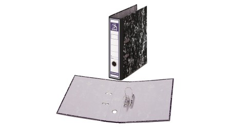 ARCHIVADOR A-Z FOLIO LOMO ANCHO C/RADO JASPEADO NEGRO 287 X 350 X 70