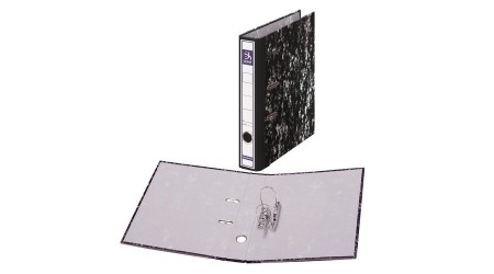 ARCHIVADOR A-Z FOLIO LOMO ESTRECHO C/RADO JASPEADO NEGRO 287 X 350 X 45 SIN CAJA