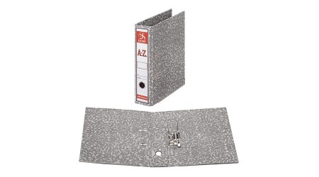 ARCHIVADOR A-Z A4 CON RADO JASPEADO GRIS 282 X 318 X 70