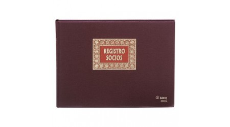 LIBRO DOHE REGISTRO SOCIOS FOLIO APAISADO - 9914
